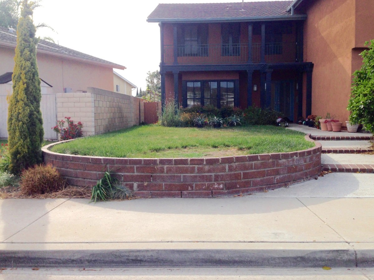 Front Yard landscape with only grass
